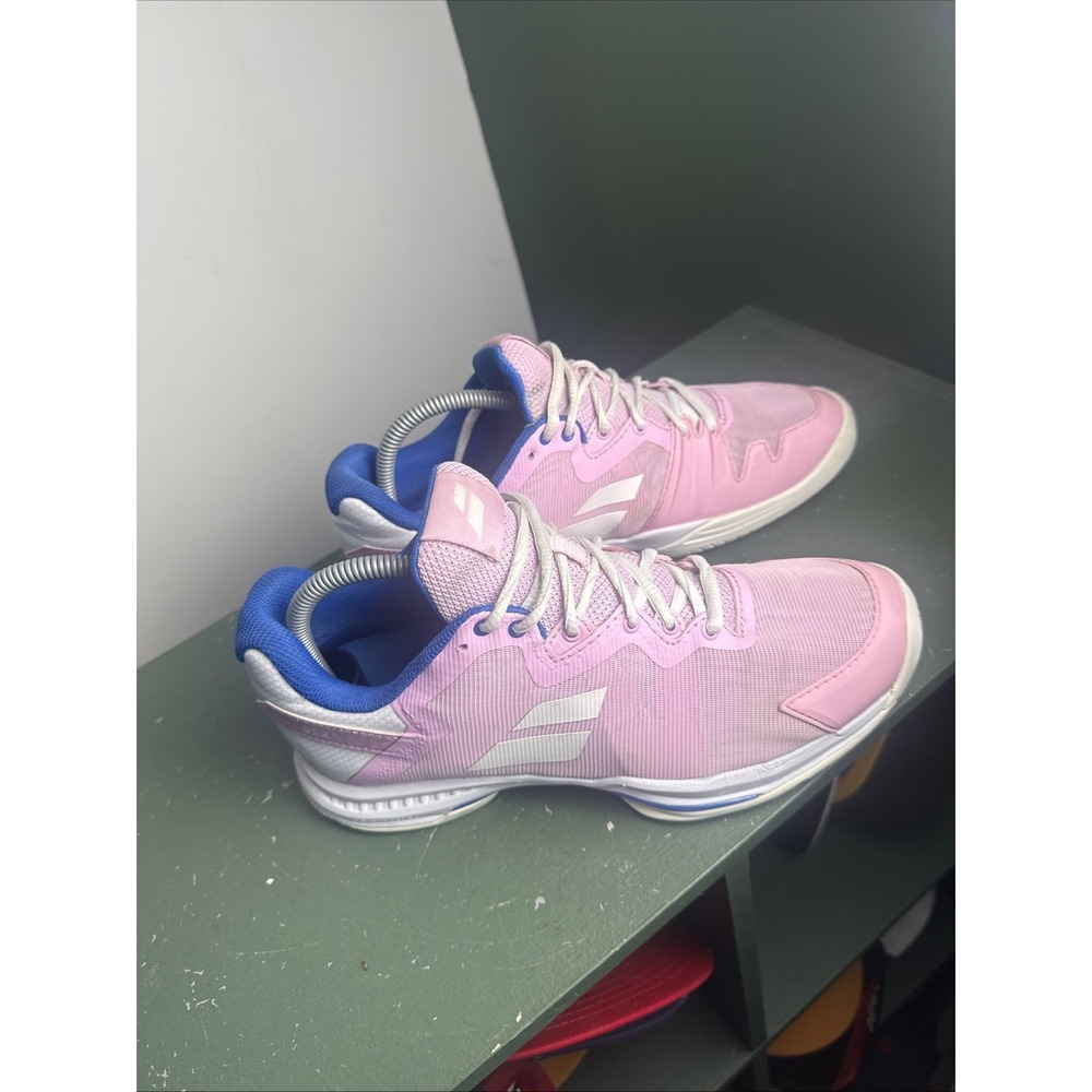 Babolat SFX3 All Court Shoes Womens 9 Tennis Pickleball Pink White Blue